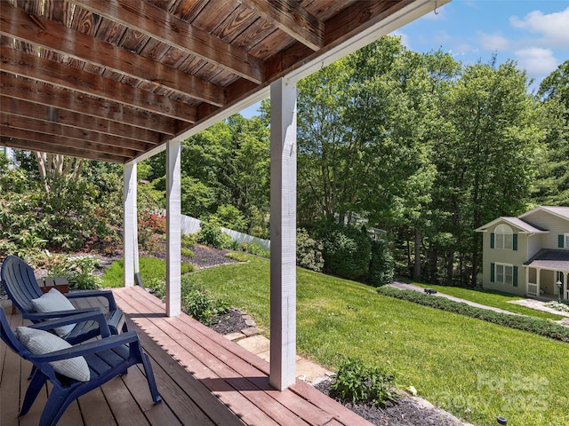 181 Junaluska Oaks Dr, Waynesville, NC 28786 - view of wooden deck