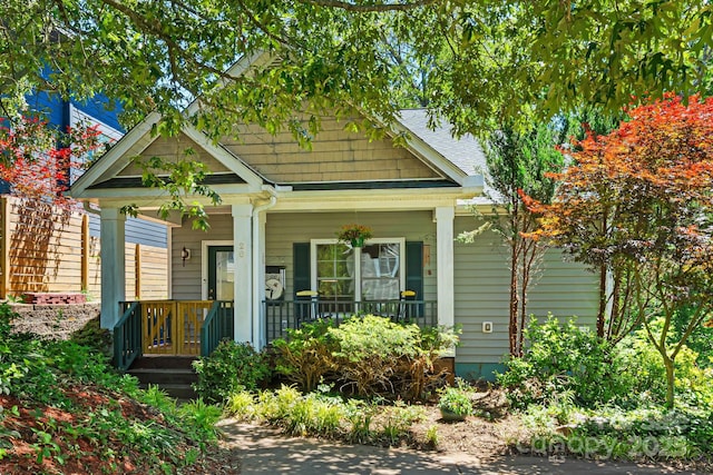 28 Richie St, Asheville, NC 28801 - view of front of home featuring covered porch and a shingled roof