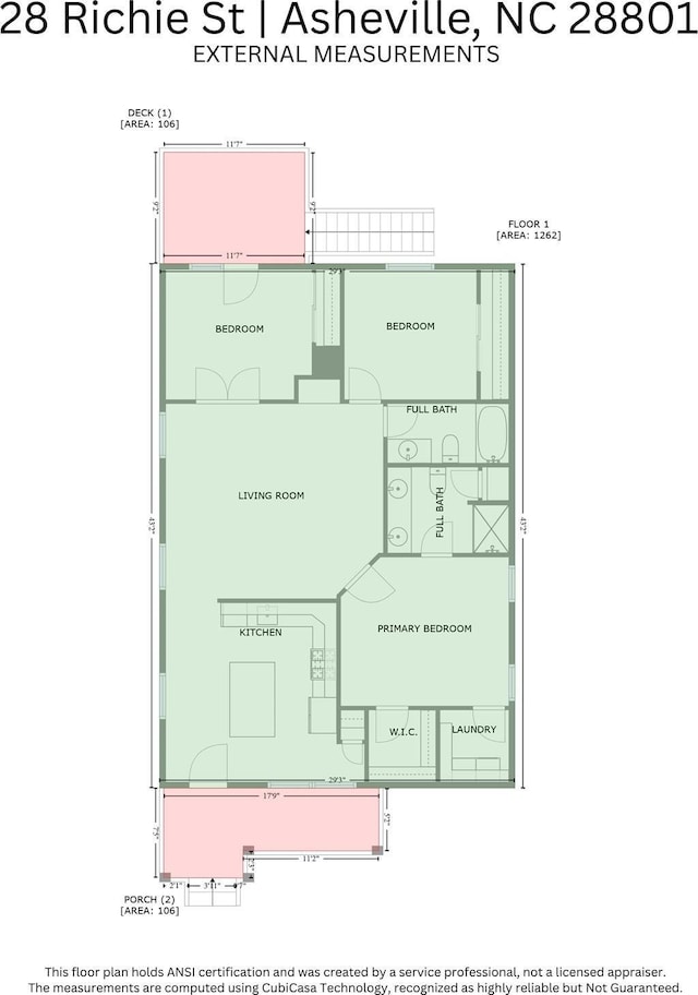 28 Richie St, Asheville, NC 28801 - room layout