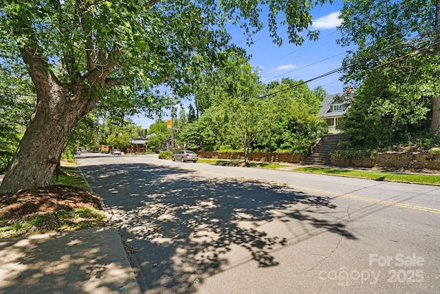28 Richie St, Asheville, NC 28801 - view of asphalt street featuring stairs and curbs