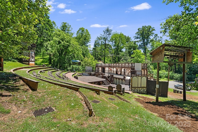 28 Richie St, Asheville, NC 28801 - view of home's community featuring a yard and view of wooded area