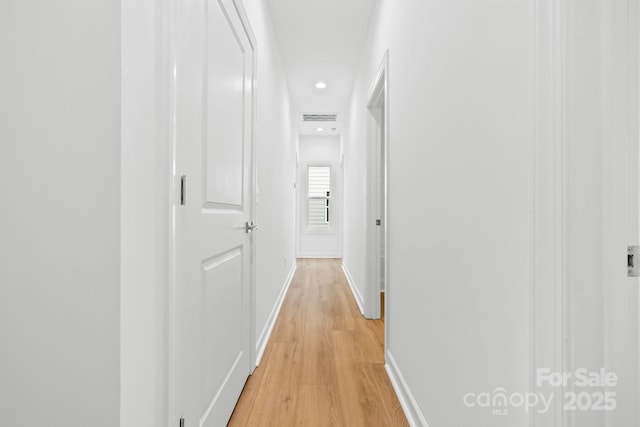 3924 Hager Dr, Charlotte, NC 28208 - hall featuring light wood-style floors, baseboards, and recessed lighting