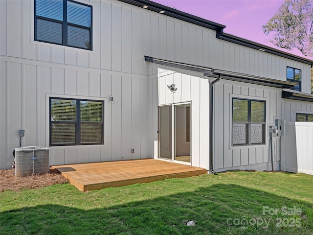 8315 Adrian Ct, Charlotte, NC 28270 - back of house with a deck and board and batten siding