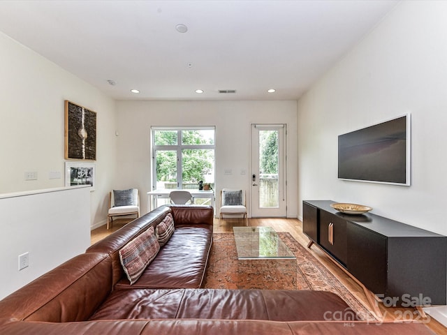 314 Viburnum Way Ct, Charlotte, NC 28208 - living room featuring light wood-type flooring and recessed lighting