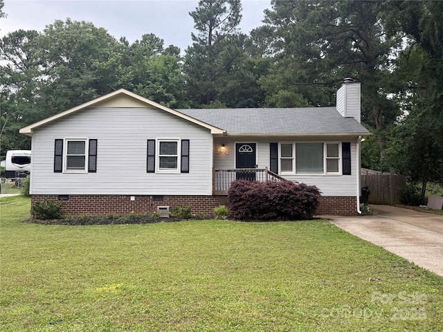 2015 Downey St, Rock Hill, SC 29732 - view of front of home featuring crawl space and a chimney