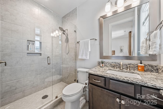1702 Batson Creek Ln, Weddington, NC 28104 - full bathroom featuring vanity and a stall shower