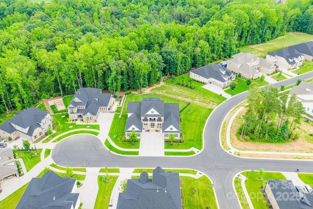 1702 Batson Creek Ln, Weddington, NC 28104 - aerial perspective of suburban area with a forest