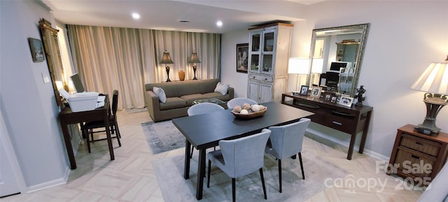 308 Woodfield Dr, Asheville, NC 28803 - dining area with baseboards and recessed lighting