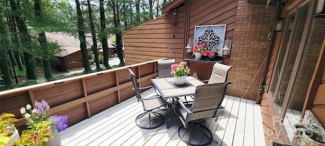 308 Woodfield Dr, Asheville, NC 28803 - wooden deck featuring outdoor dining area