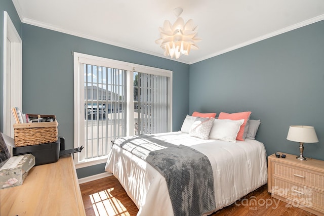161 Badin Lake Cir, New London, NC 28127 - bedroom with multiple windows, wood finished floors, ornamental molding, and baseboards