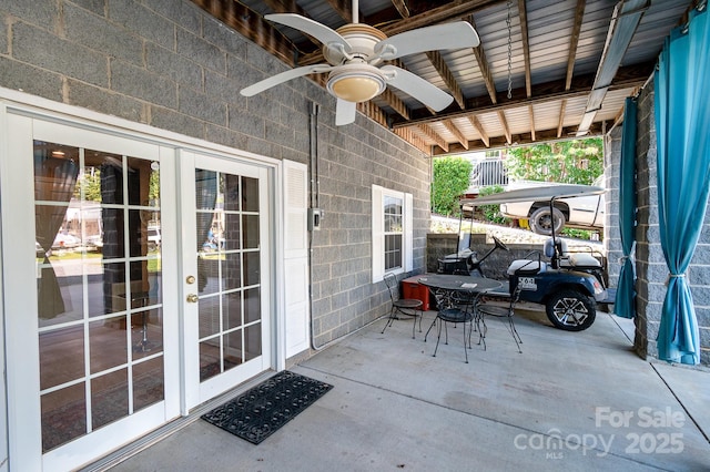 161 Badin Lake Cir, New London, NC 28127 - view of patio / terrace with ceiling fan