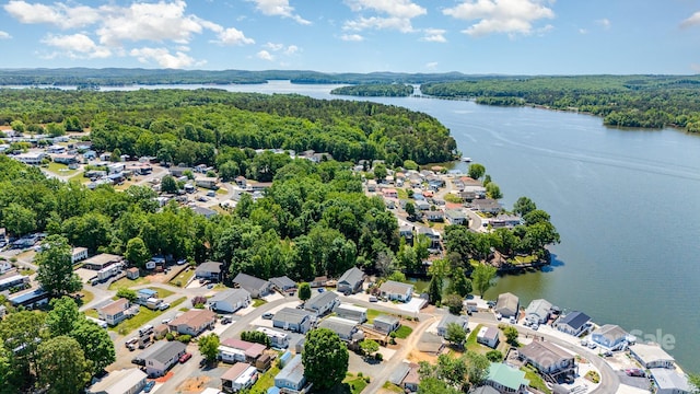 161 Badin Lake Cir, New London, NC 28127 - aerial view of residential area with a forest and a nearby body of water