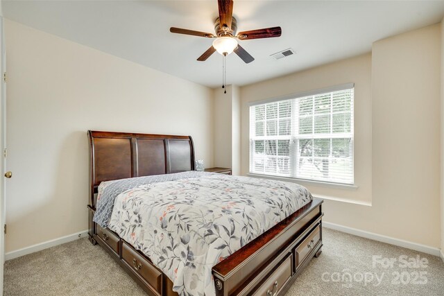 1003 Silver Springs Rd, Fort Mill, SC 29715 - bedroom featuring light carpet, baseboards, and ceiling fan