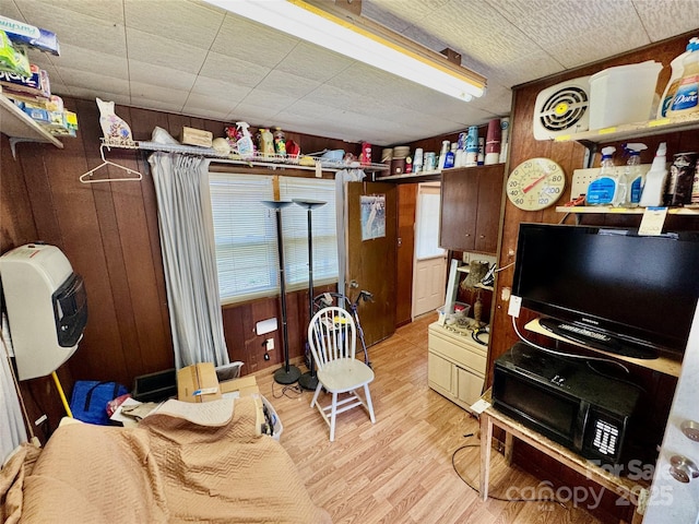 1733 S NC-16 Business Hwy, Stanley, NC 28164 - interior space featuring wood walls and light wood-type flooring