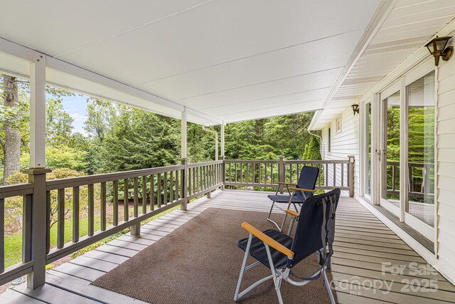 38 Westridge Dr, Asheville, NC 28803 - deck featuring view of wooded area