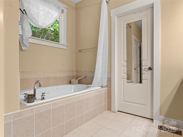 7 Oakhaven Ter, Asheville, NC 28803 - full bath featuring a relaxing tiled tub and tile patterned flooring