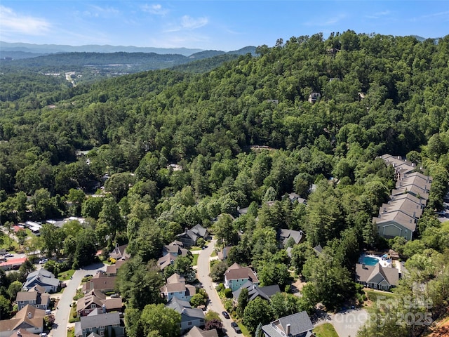 7 Oakhaven Ter, Asheville, NC 28803 - aerial view of residential area with a forest and mountains
