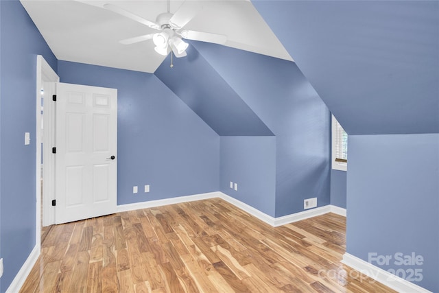 832 Kemp Rd, Mooresville, NC 28117 - bonus room with a ceiling fan, wood finished floors, and vaulted ceiling
