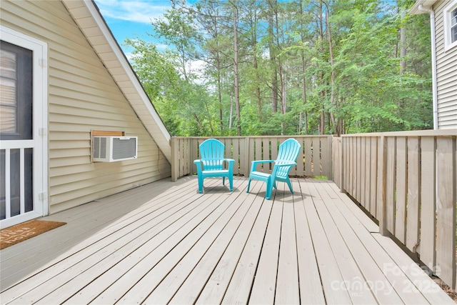 832 Kemp Rd, Mooresville, NC 28117 - wooden terrace with an AC wall unit