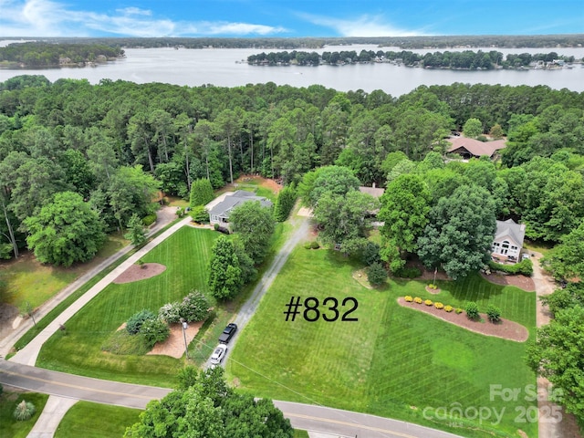832 Kemp Rd, Mooresville, NC 28117 - drone / aerial view of a large body of water and a forest