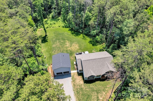 226 Stockwood Ln, Stanley, NC 28164 - view from above of property with a heavily wooded area