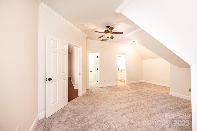 4431 1st Street Dr NW, Hickory, NC 28601 - bonus room with a ceiling fan, light colored carpet, and baseboards