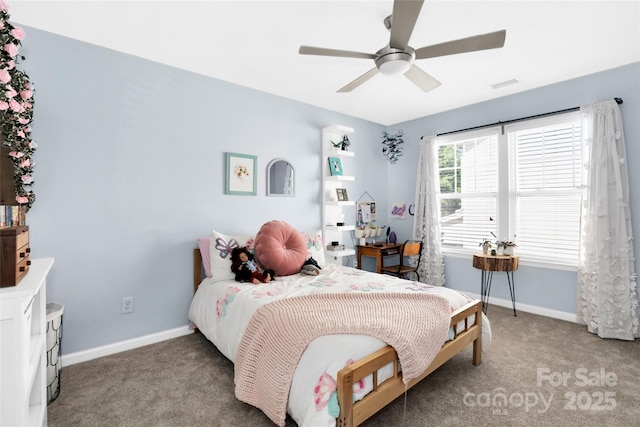 2210 Winding River Dr, Charlotte, NC 28214 - carpeted bedroom featuring baseboards and a ceiling fan