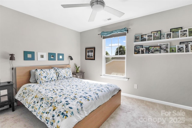 2210 Winding River Dr, Charlotte, NC 28214 - bedroom featuring carpet flooring, baseboards, and a ceiling fan