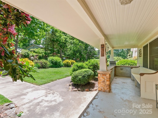 229 Crabtree Mountain Rd, Canton, NC 28716 - covered porch with a yard