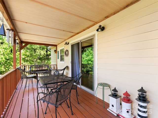 229 Crabtree Mountain Rd, Canton, NC 28716 - deck with outdoor dining area