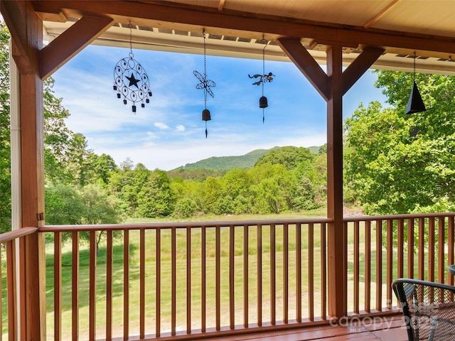 229 Crabtree Mountain Rd, Canton, NC 28716 - deck with a yard and a forest view