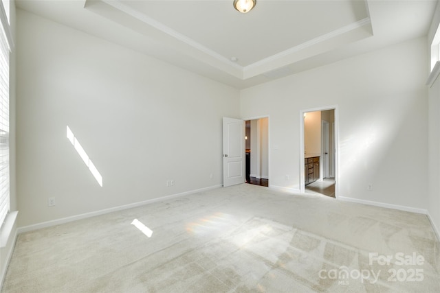 4051 Whittier Ln, Fort Mill, SC 29708 - unfurnished bedroom with carpet, a raised ceiling, ornamental molding, and baseboards