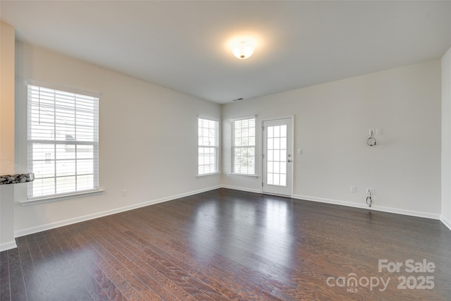 4051 Whittier Ln, Fort Mill, SC 29708 - spare room featuring dark wood-style flooring and baseboards