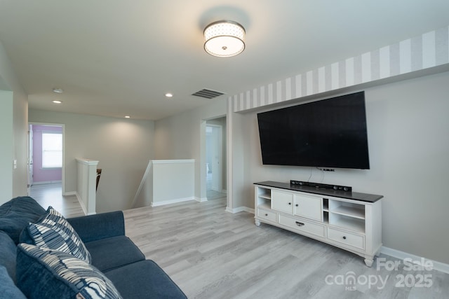 1211 Gold Rush Ct, Fort Mill, SC 29708 - living area with baseboards, light wood-type flooring, and recessed lighting