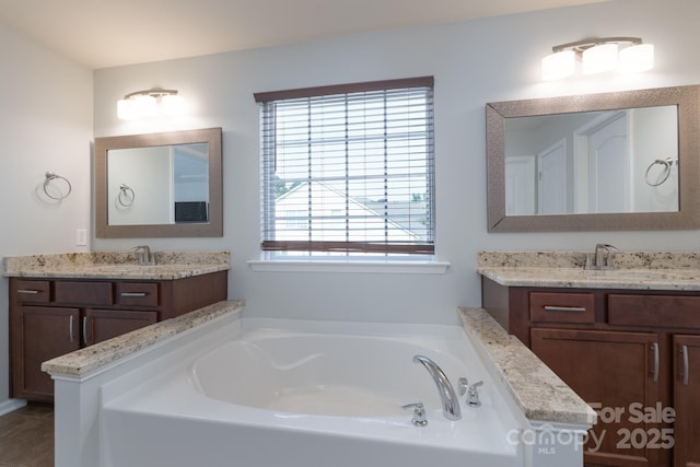 1211 Gold Rush Ct, Fort Mill, SC 29708 - bathroom with a bath and two vanities