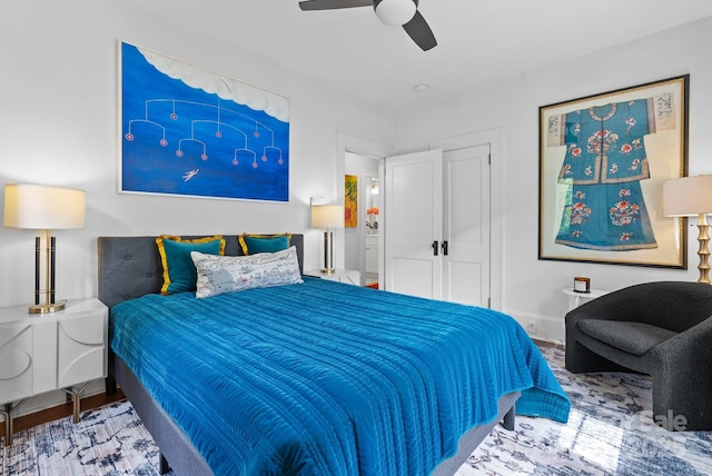140 Pennsylvania Ave, Asheville, NC 28806 - bedroom with a ceiling fan and baseboards