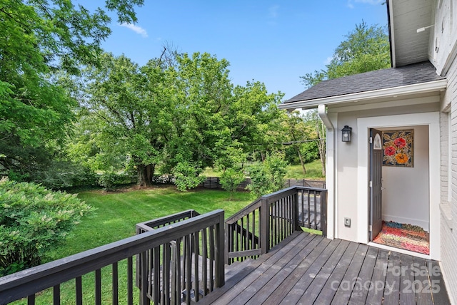 140 Pennsylvania Ave, Asheville, NC 28806 - wooden deck featuring a yard