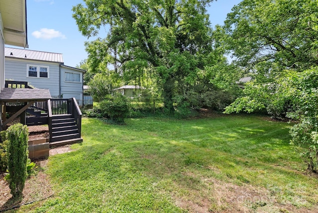 140 Pennsylvania Ave, Asheville, NC 28806 - view of grassy yard with stairway