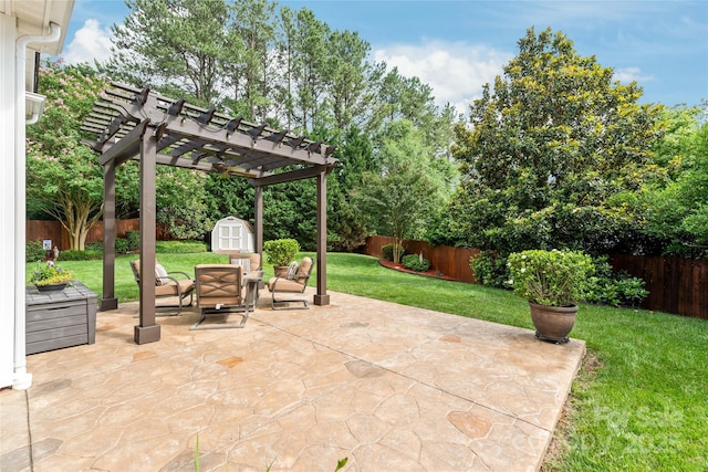8115 Wilburn Ct, Charlotte, NC 28277 - view of patio / terrace with a pergola