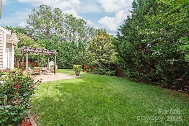 8115 Wilburn Ct, Charlotte, NC 28277 - view of yard with a pergola and a patio area