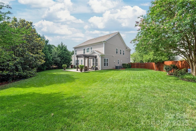 8115 Wilburn Ct, Charlotte, NC 28277 - back of house featuring a pergola and a patio area