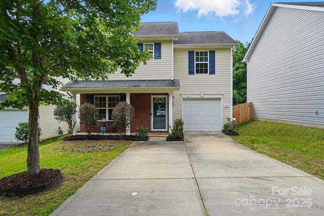 2234 Dion Ave, Charlotte, NC 28212 - traditional home featuring driveway, brick siding, and an attached garage