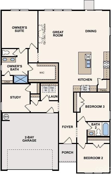 2584 Blue Sky Meadows Dr, Monroe, NC 28110 - view of home floor plan