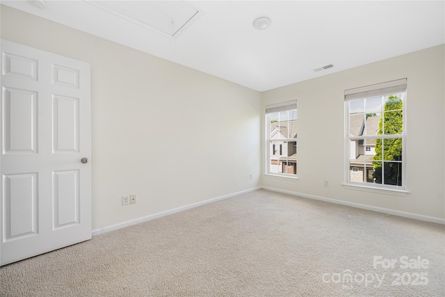 6416 Union Station Ct, Charlotte, NC 28210 - unfurnished room with attic access, carpet, and healthy amount of natural light