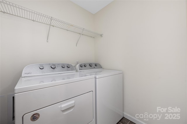6416 Union Station Ct, Charlotte, NC 28210 - washroom with washer and dryer and tile patterned floors