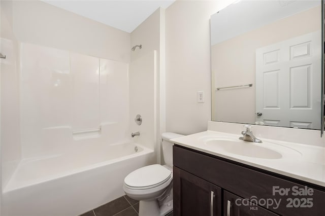 6416 Union Station Ct, Charlotte, NC 28210 - bathroom with vanity, tile patterned flooring, and shower / washtub combination