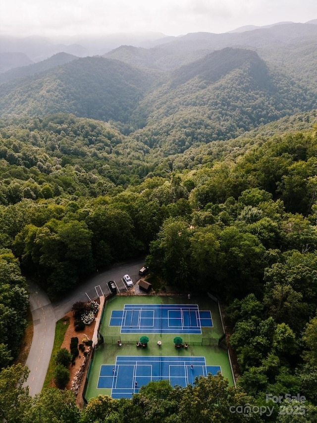 75 Indigo Bunting Ct, Tuckasegee, NC 28783 - aerial view of a forest and a mountain backdrop