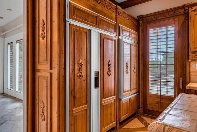 1100 Glen Oaks Dr, Hamptonville, NC 27020 - detailed view of paneled fridge