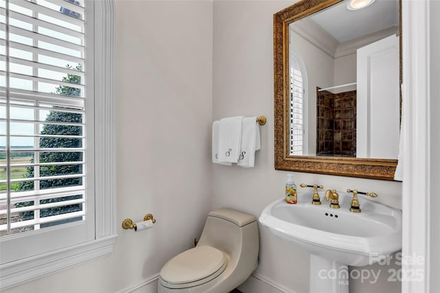 1100 Glen Oaks Dr, Hamptonville, NC 27020 - full bathroom with toilet, baseboards, and a shower