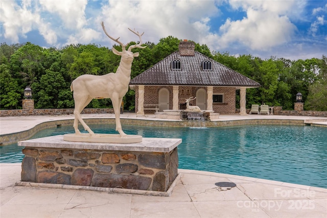 1100 Glen Oaks Dr, Hamptonville, NC 27020 - outdoor pool featuring a patio and a gazebo